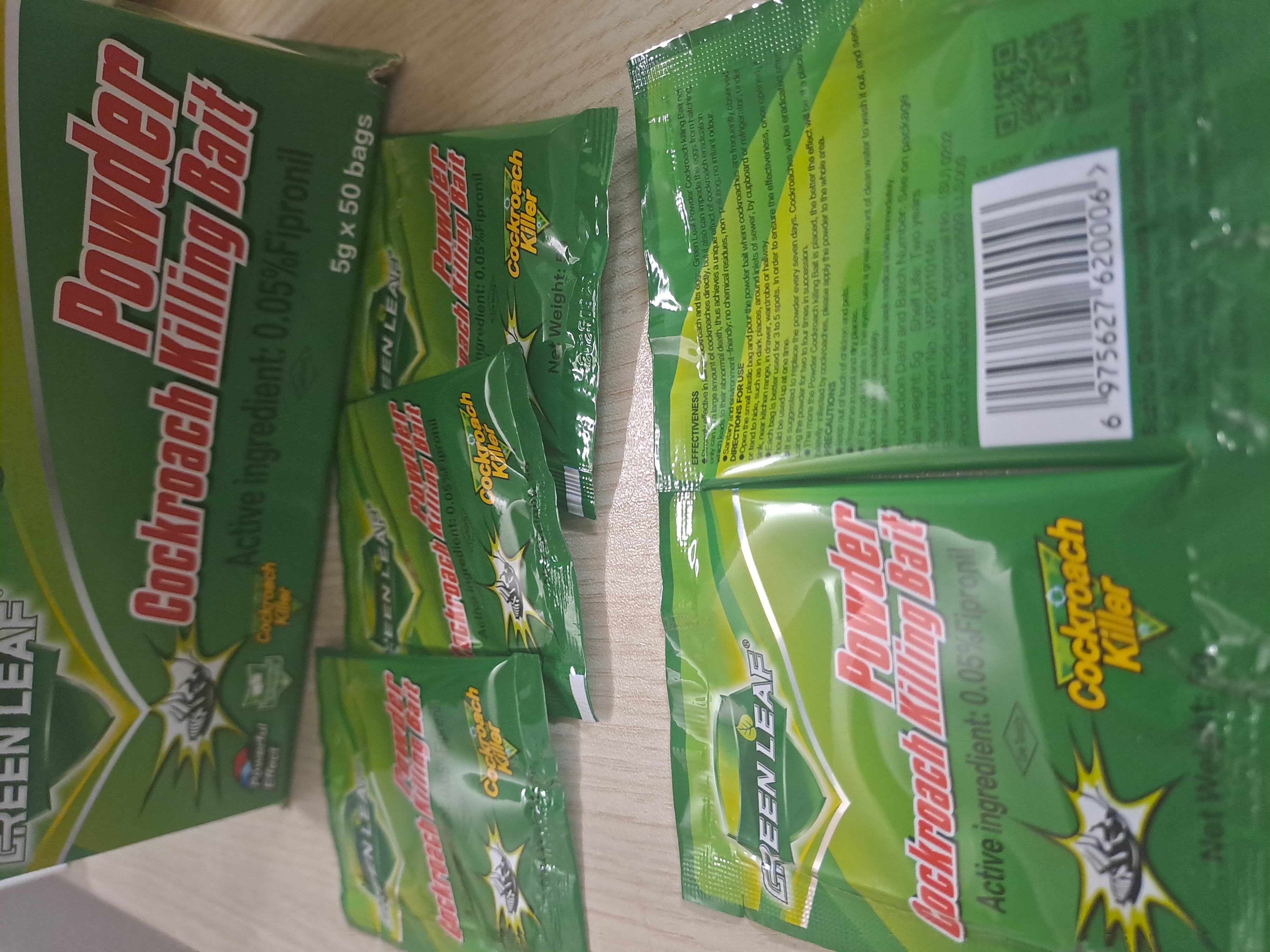 پک ده عددی پودر گرین لیف سوسک کش اصلی بارکد دار